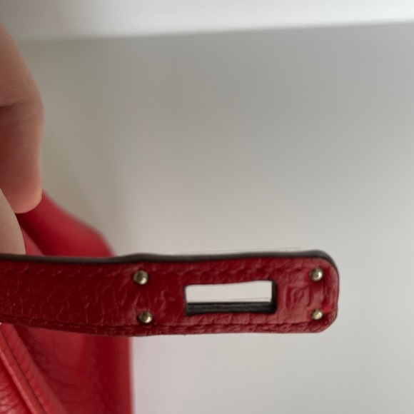 Birkin 25 Red Square Stamp P Togo - Picture 7 of 10